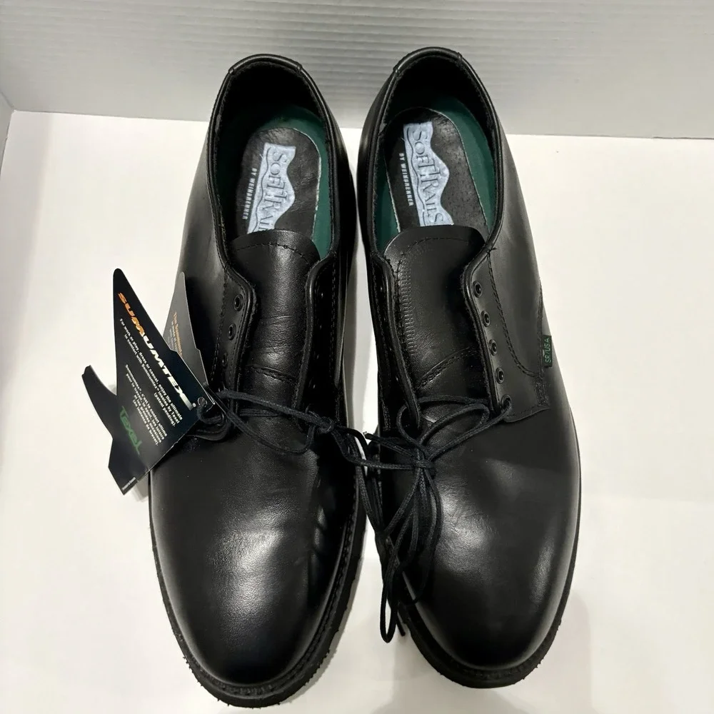 Texel Summumtex Black Leather Oxford Shoes Men's Size 13 M USA Vibram‎ Sole